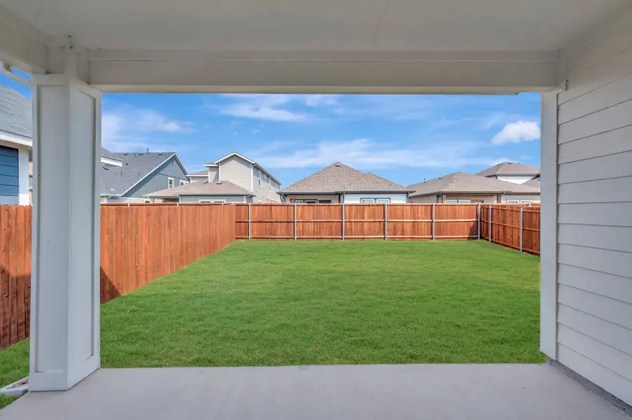 Exterior details and patio area of a home in The Meadows, Denton (Image 3).