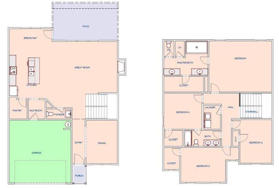2D floor plan layout of this home in , Lula, GA (Image 5). 2D floor plan layout of this home in , Lula, GA (Image 5).