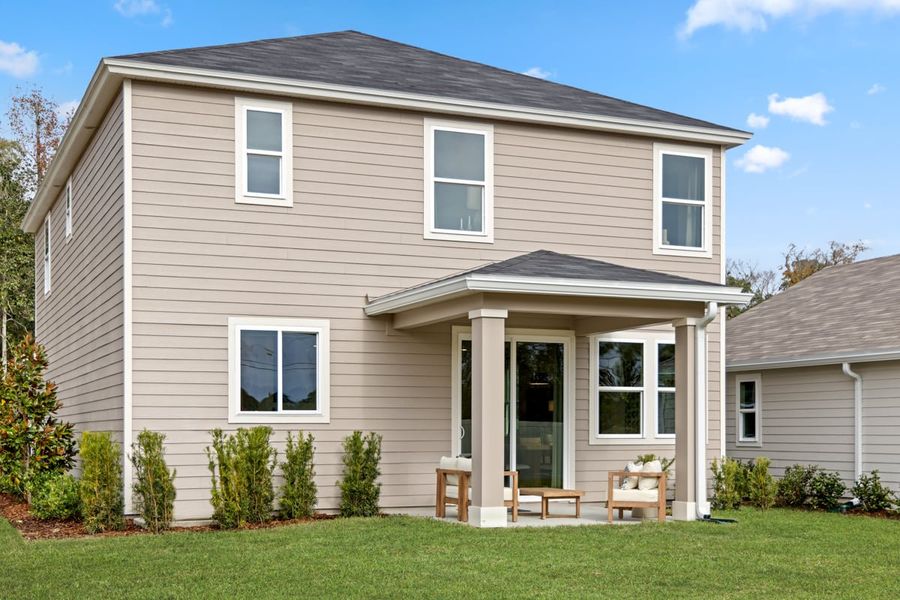 Representative exterior details of a home built from the 2089 Modeled by KB Home in Seaton Hollow, Jacksonville (Image 3).