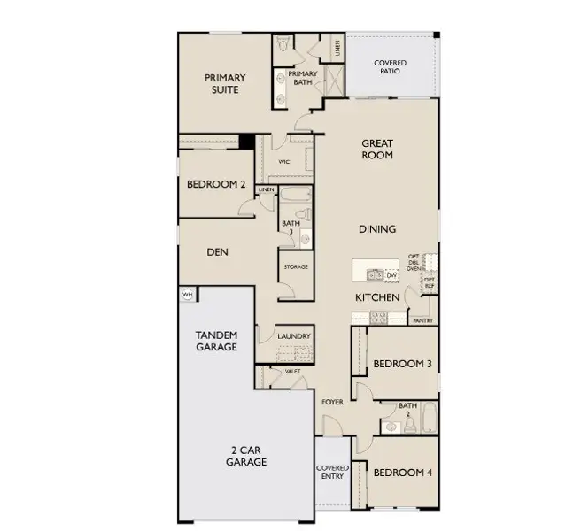 2D floor plan layout for the Sage by Ashton Woods in Estrella Crossing, Laveen, AZ (Image 4).