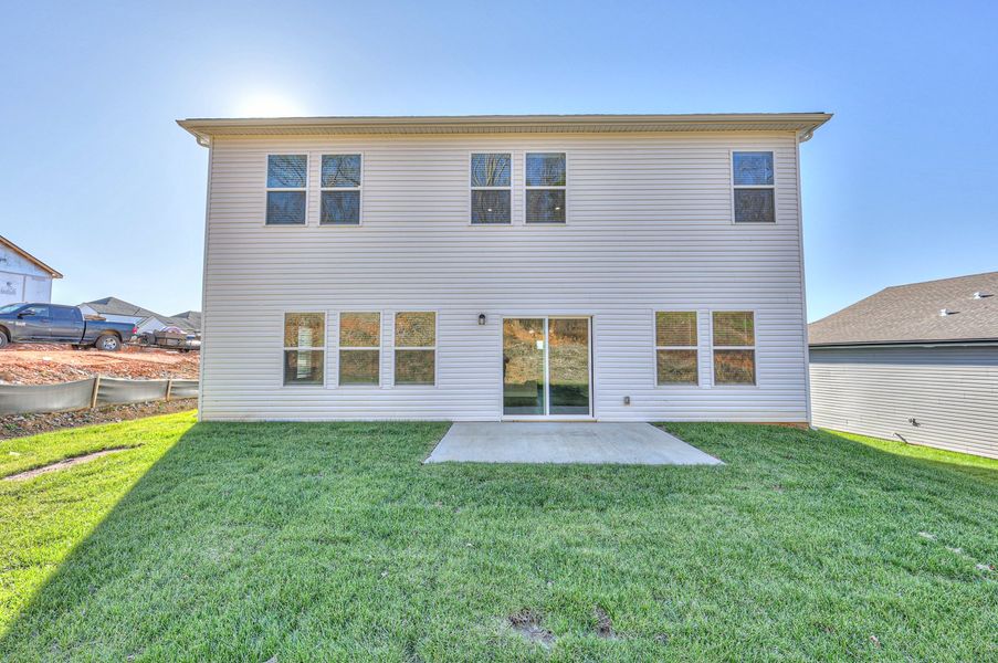 Enjoy summer nights on the back patio.