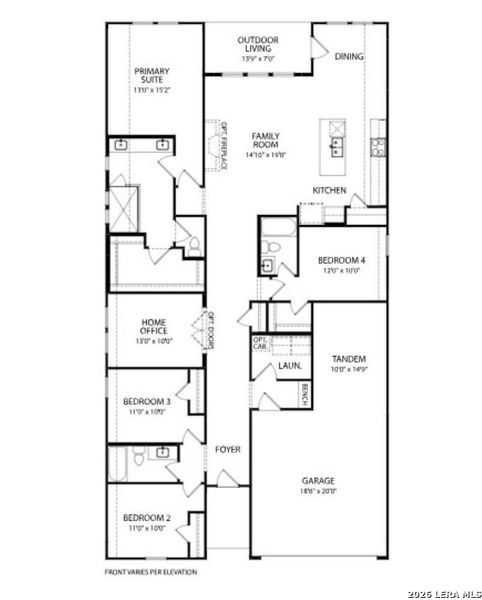 2D floor plan layout of this home in Haby Hill 50s, San Antonio, TX (Image 2). 2D floor plan layout of this home in Haby Hill 50s, San Antonio, TX (Image 2).