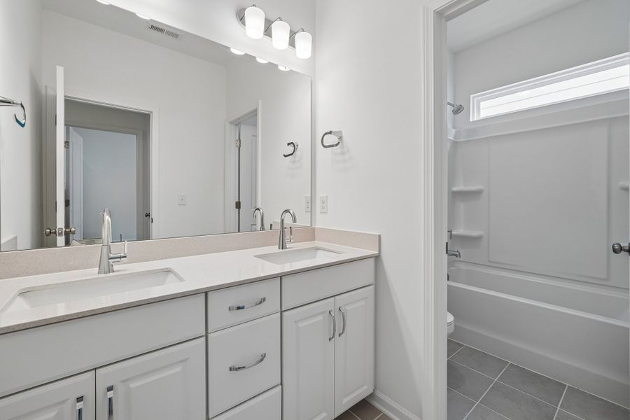 Furnished interior view inside a new home in Terraces at the Exchange, Indian Land (Image 11).