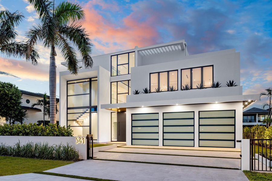 Front exterior of a new home in , Boca Raton, FL, highlighting curb appeal (Image 1). Front exterior of a new home in , Boca Raton, FL, highlighting curb appeal (Image 1).