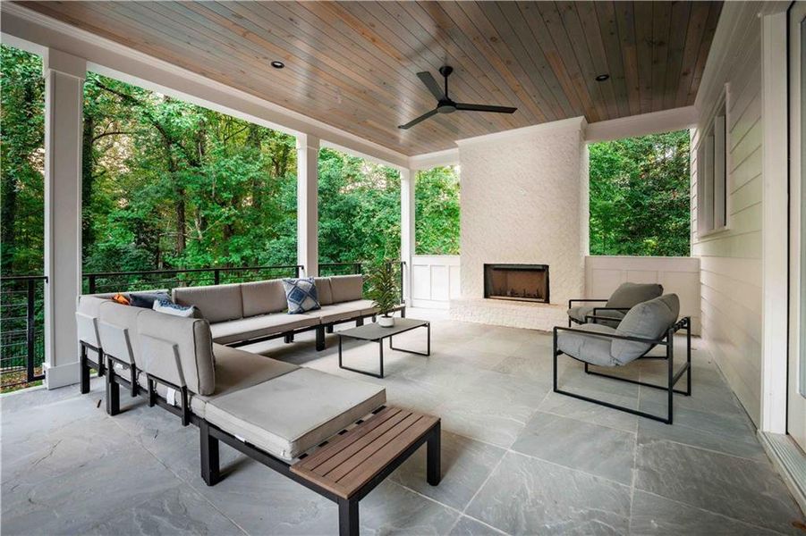 Exterior details and patio area of a home in , Atlanta (Image 35).