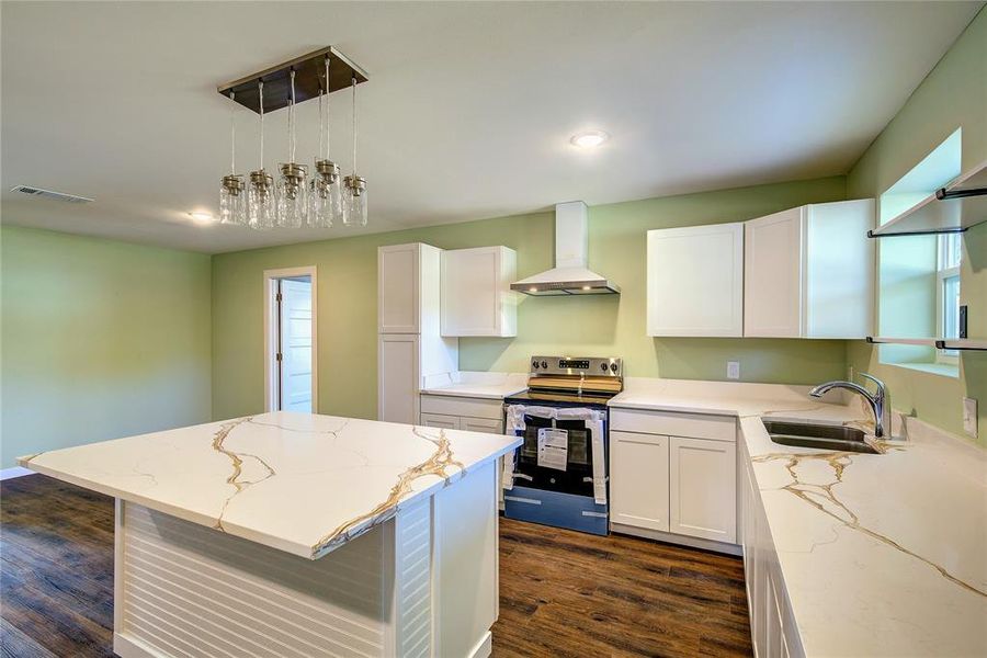 Furnished interior view inside a new home in , Point (Image 4).