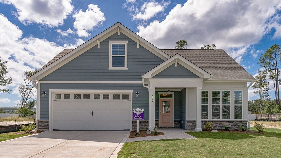 Representative exterior photo of a completed home built from the Palazzo Bungalow by Epcon Communities in The Cottages at 78 North, Sanford, NC (Image 2). Representative exterior photo of a completed home built from the Palazzo Bungalow by Epcon Communities in The Cottages at 78 North, Sanford, NC (Image 2).
