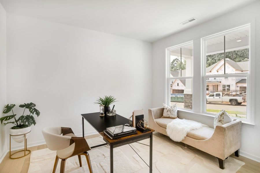 Representative furnished interior of a home built from the Leland by Taylor Morrison in Stafford at Langtree, Mooresville (Image 4).