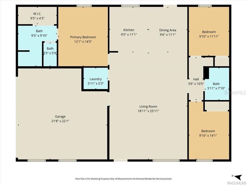 2D floor plan layout of this home in , Citrus Springs, FL (Image 5).