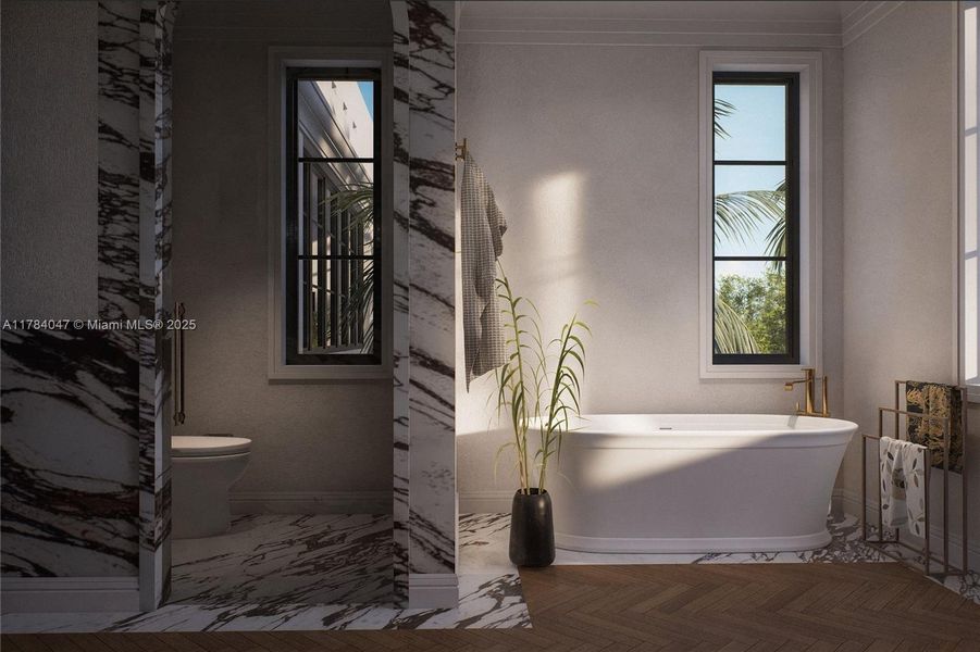 Furnished interior view inside a new home in , Miami Shores (Image 6).