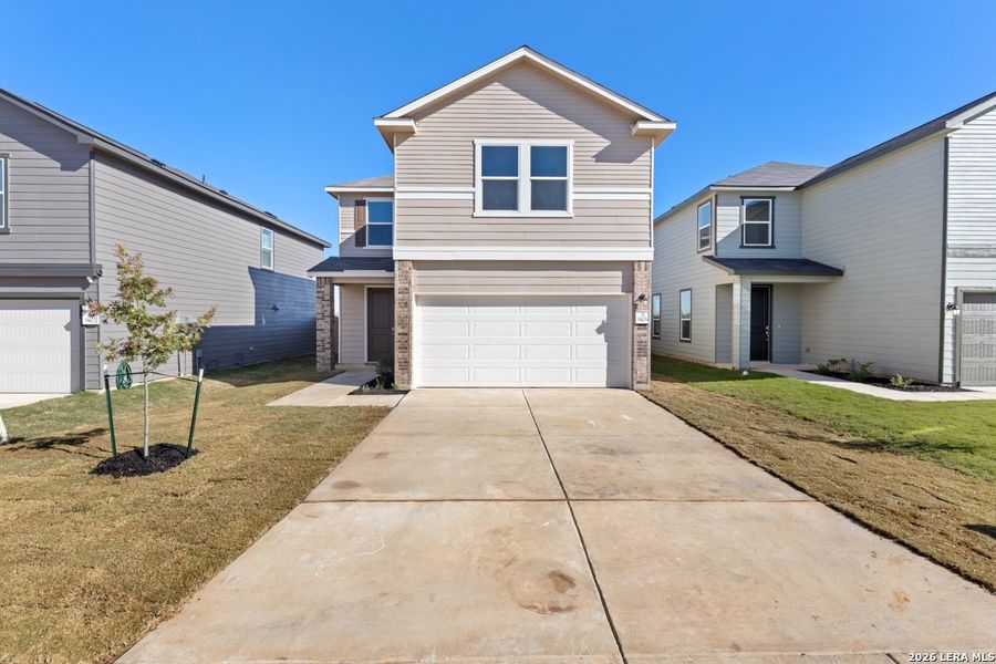 Front exterior of a new home in , San Antonio, TX, highlighting curb appeal (Image 19).