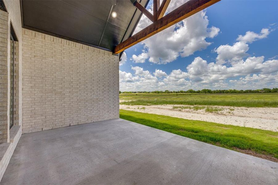 Exterior details and patio area of a home in Briar Branch Estates, Celeste (Image 26). Exterior details and patio area of a home in Briar Branch Estates, Celeste (Image 26).