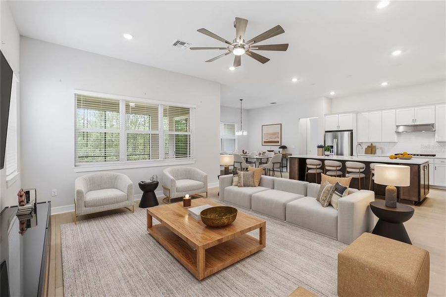 Furnished interior view inside a new home in Del Webb Sunbridge, St. Cloud (Image 13).