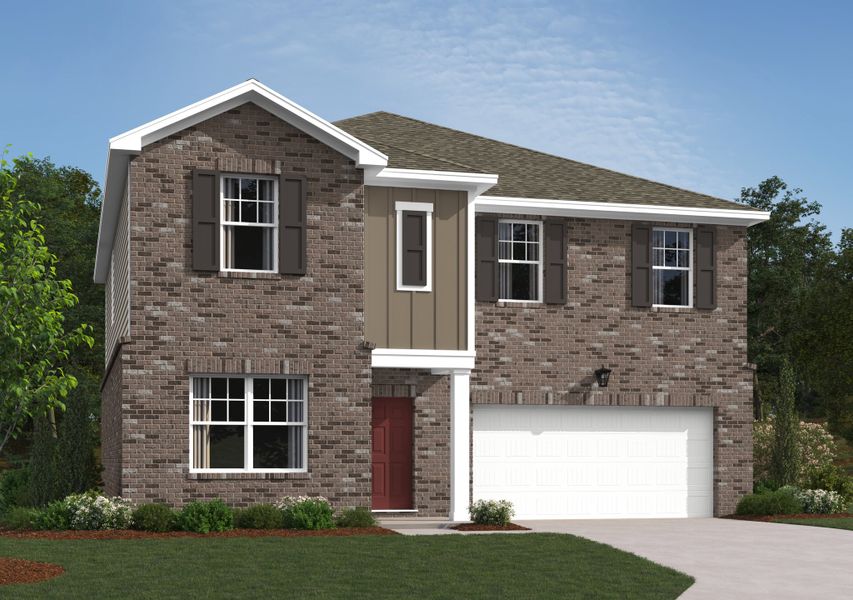 Representative exterior photo of a completed home built from the Bartlett by Ashton Woods in Cades Bluff, Lebanon, TN (Image 1).