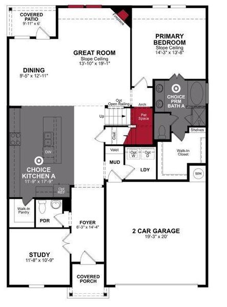 Beazer Homes Wildcat Ranch Cascade Floorplan.