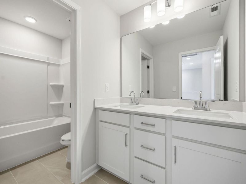 Furnished interior view inside a new home in Forestville Yard Townhomes, Knightdale (Image 12). Furnished interior view inside a new home in Forestville Yard Townhomes, Knightdale (Image 12).