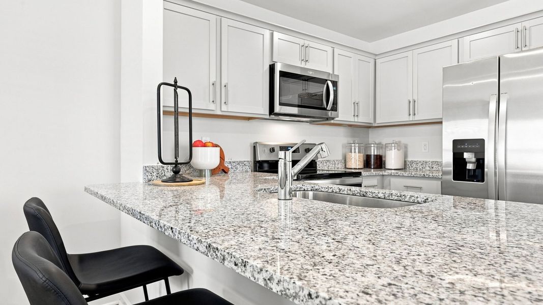 Furnished interior view inside a new home in The Townes at Hunter Hill, Rocky Mount (Image 8).