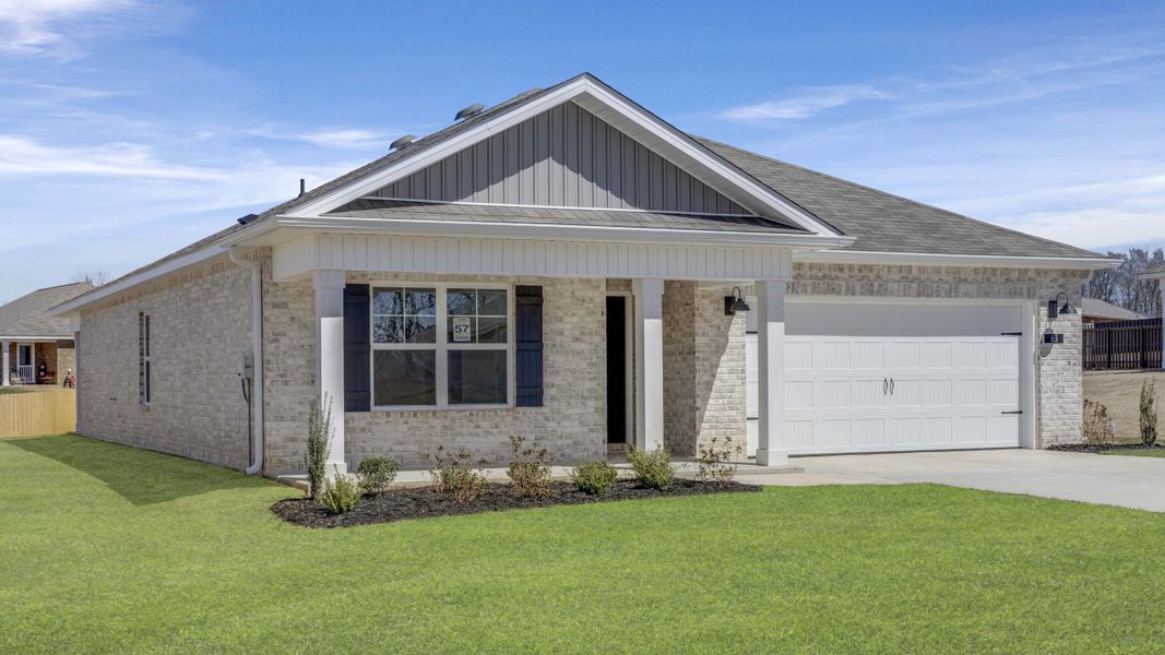 Front exterior of a new home in Bailey Park, Fayetteville, TN, highlighting curb appeal (Image 17).