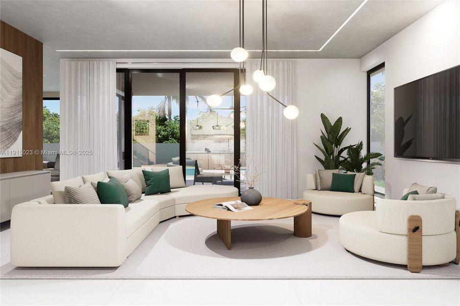 Furnished interior view inside a new home in , Boca Raton (Image 3). Furnished interior view inside a new home in , Boca Raton (Image 3).