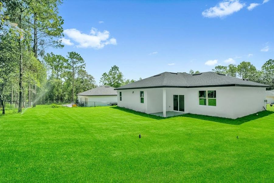 Lawn digitally enhanced to show expected appearance once matured. Lawn digitally enhanced to show expected appearance once matured.