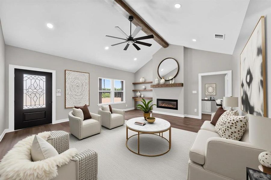 Furnished interior view inside a new home in , Arp (Image 7). Furnished interior view inside a new home in , Arp (Image 7).