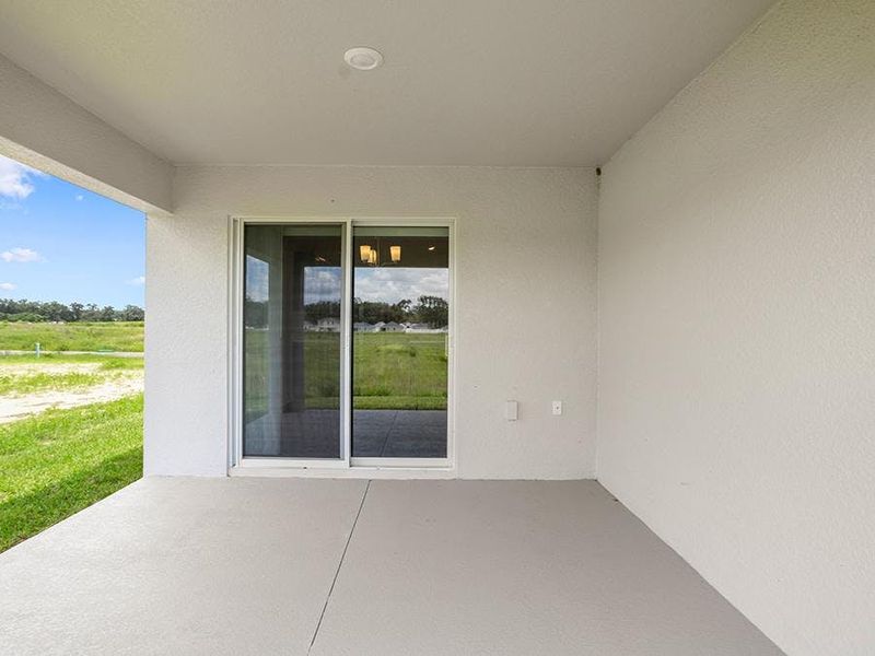 Your interior opens to outdoor living space on a covered lanai.