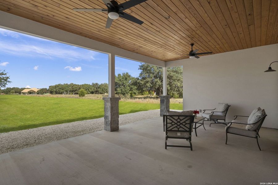 Exterior details and patio area of a home in , Bandera (Image 29).