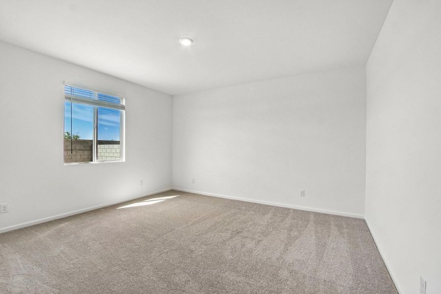 Primary suite. Not actual home, finishes and options may vary by community.