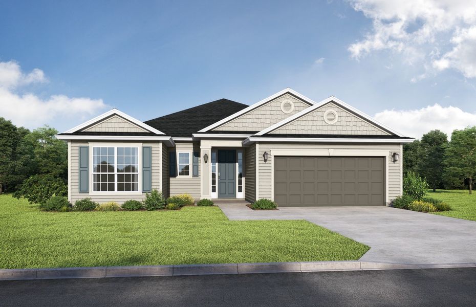 Representative exterior photo of a completed home built from the Seaview by SEDA New Homes in Sandy Ridge, Yulee, FL (Image 2). Representative exterior photo of a completed home built from the Seaview by SEDA New Homes in Sandy Ridge, Yulee, FL (Image 2).