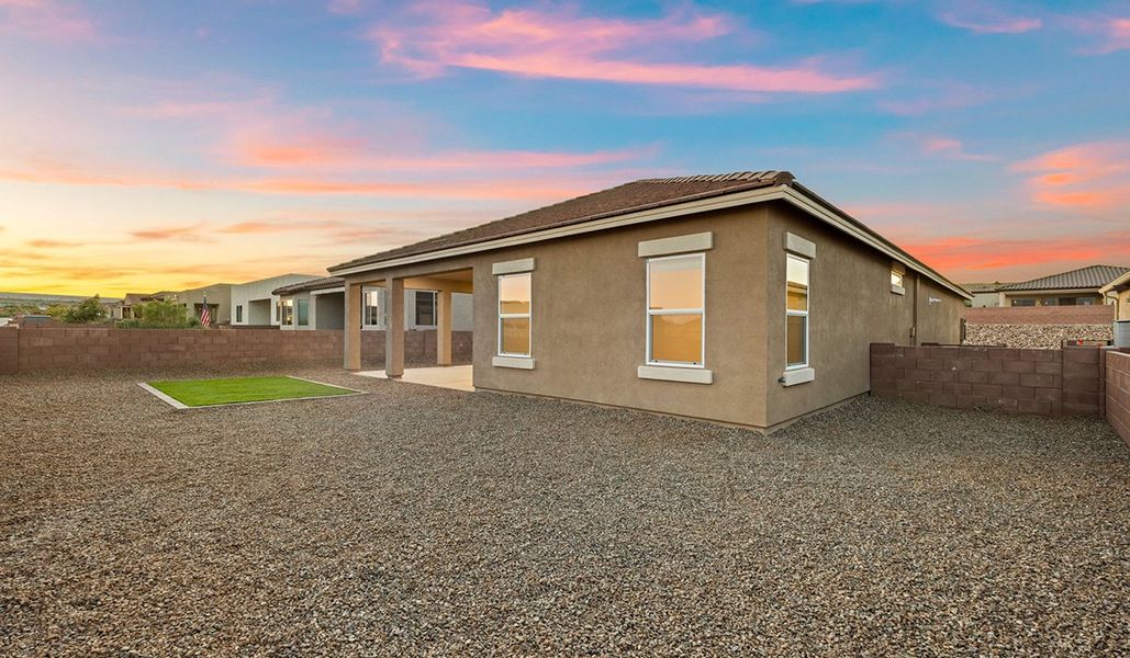 Exterior details and patio area of a home in Solterra, Green Valley (Image 25).