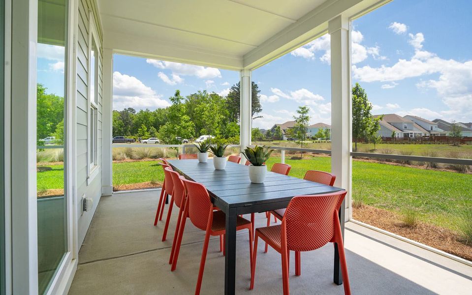 Exterior details and patio area of a home in Nexton, Summerville (Image 3).