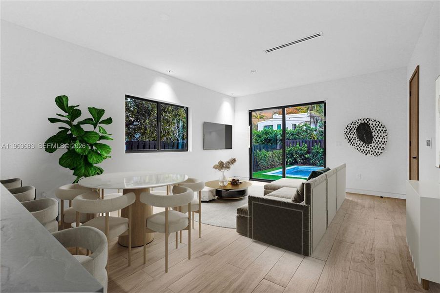 Furnished interior view inside a new home in , Miami (Image 13). Furnished interior view inside a new home in , Miami (Image 13).