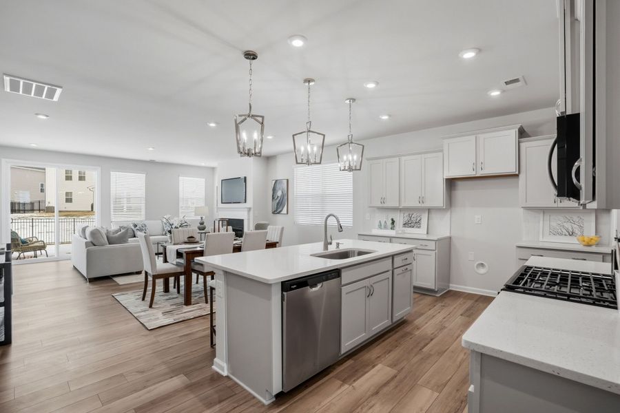 Furnished interior view inside a new home in Waxhaw Landing, Monroe (Image 8).