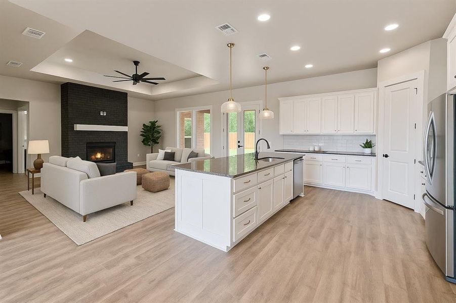 Furnished interior view inside a new home in , Lindale (Image 28). Furnished interior view inside a new home in , Lindale (Image 28).