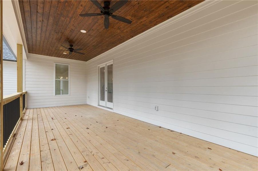 Exterior details and patio area of a home in , Canton (Image 36).