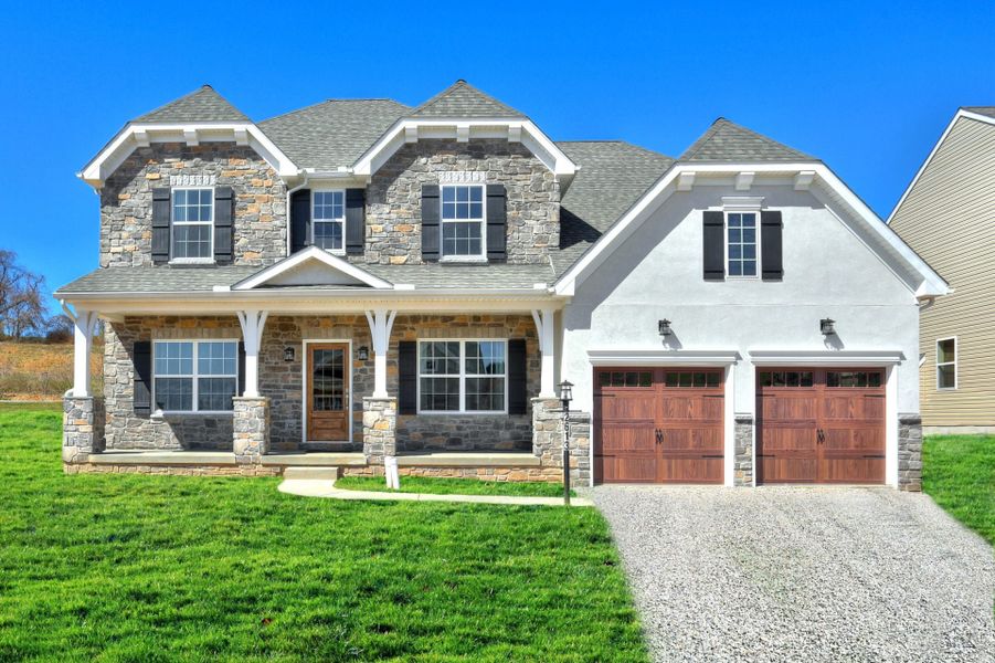 Representative exterior photo of a completed home built from the Ethan by Keystone Custom Homes in Lakestone Cove, Belmont, NC (Image 16).