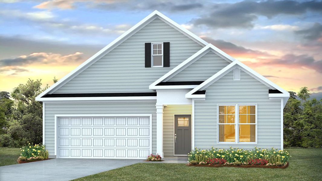 Representative exterior photo of a completed home built from the Dover-Express by D.R. Horton in Preserve at Cypress Commons, Conway, SC (Image 15). Representative exterior photo of a completed home built from the Dover-Express by D.R. Horton in Preserve at Cypress Commons, Conway, SC (Image 15).