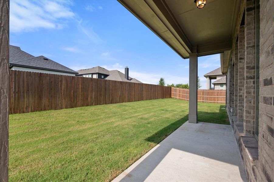 Covered back patio Covered back patio