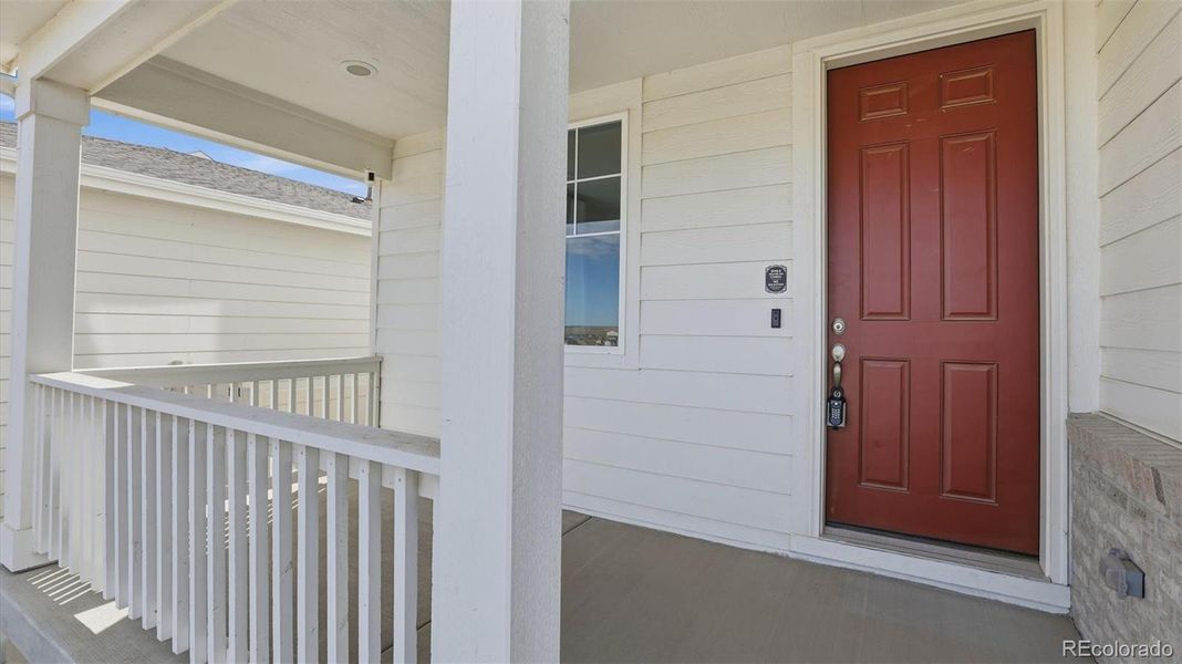 Covered front porch.