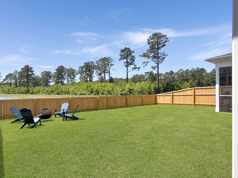 Exterior details and patio area of a home in The Groves of Berkeley, Moncks Corner (Image 21).