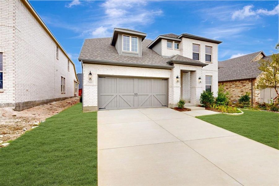 Front exterior of a new home in Aster Park, McKinney, TX, highlighting curb appeal (Image 20). Front exterior of a new home in Aster Park, McKinney, TX, highlighting curb appeal (Image 20).