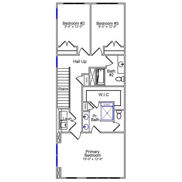 2D floor plan layout of this home in Ryder Park, Charlotte, NC (Image 3).