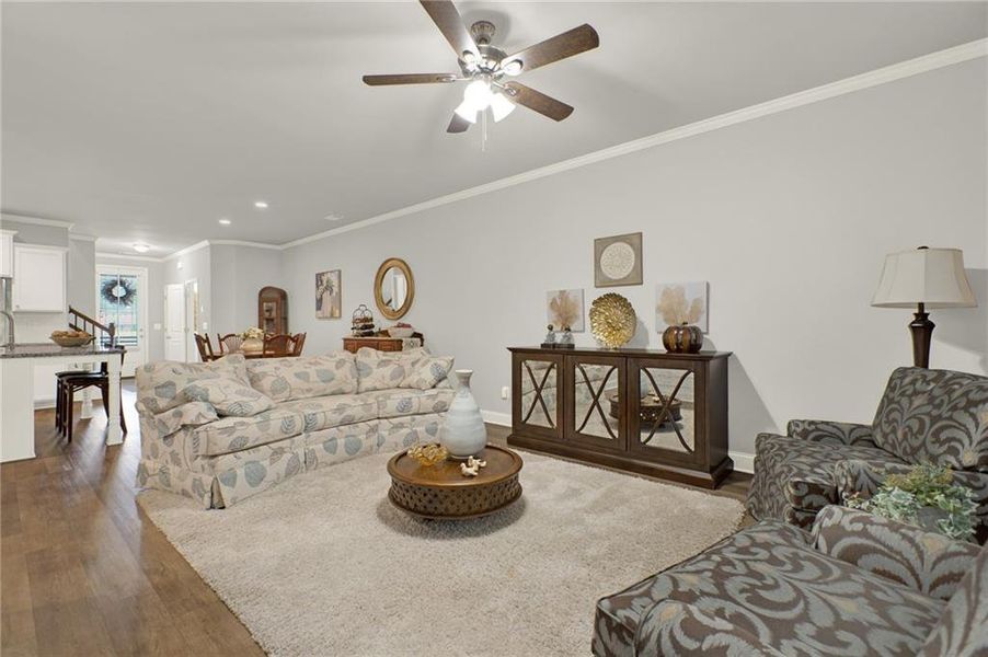 Furnished interior view inside a new home in , Flowery Branch (Image 28).