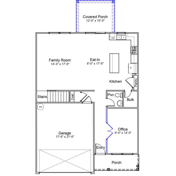 2D floor plan layout of this home in Killians Crossing, Blythewood, SC (Image 5).