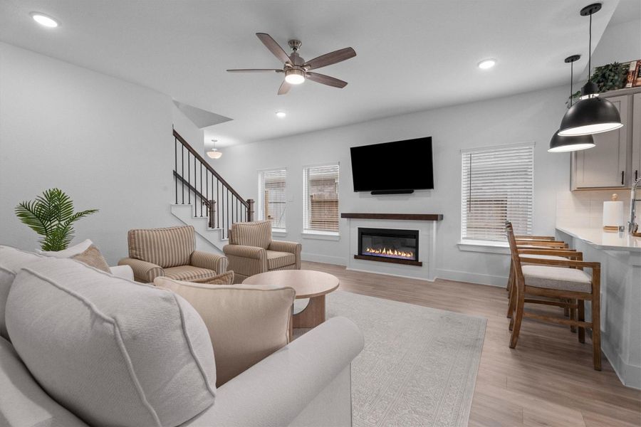 Furnished interior view inside a new home in Sorella, Tomball (Image 11).