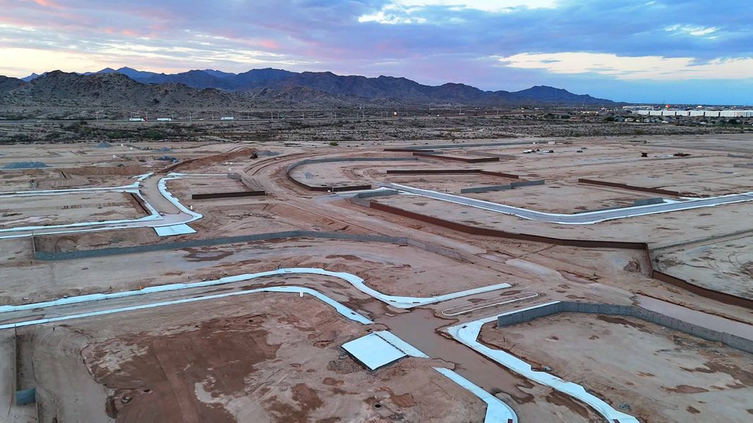 Site preparation for future homes built from the Glacier by D.R. Horton in Westpark, Buckeye (Image 18).