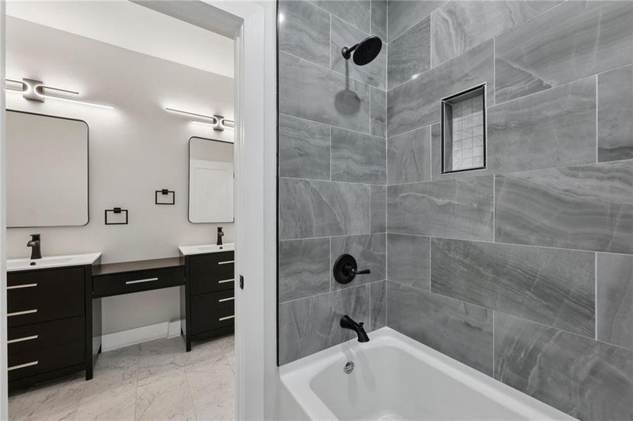 Furnished interior view inside a new home in , Atlanta (Image 36).