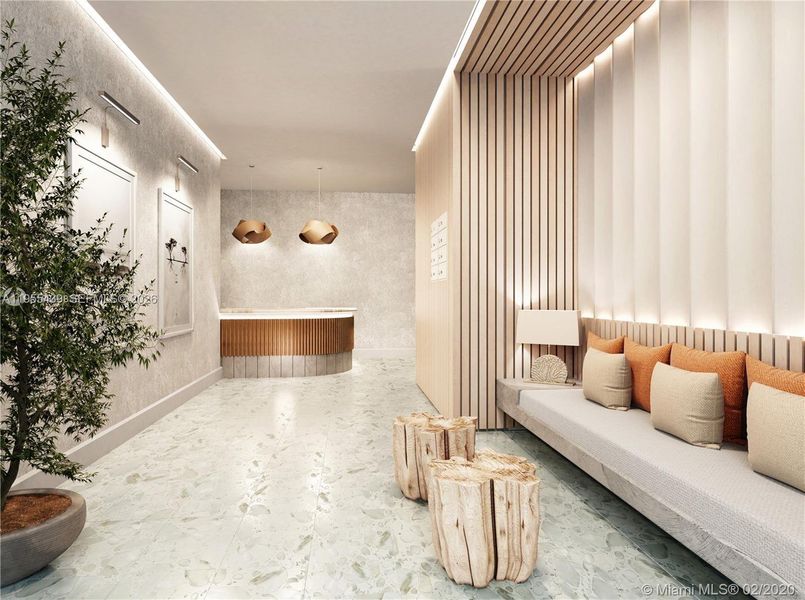 Furnished interior view inside a new home in , Miami Beach (Image 8). Furnished interior view inside a new home in , Miami Beach (Image 8).