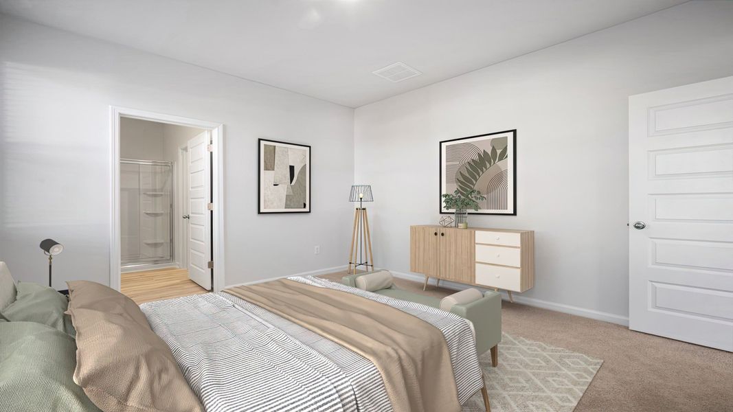 Furnished interior view inside a new home in The Groves at Bees Creek, Ridgeland (Image 18).