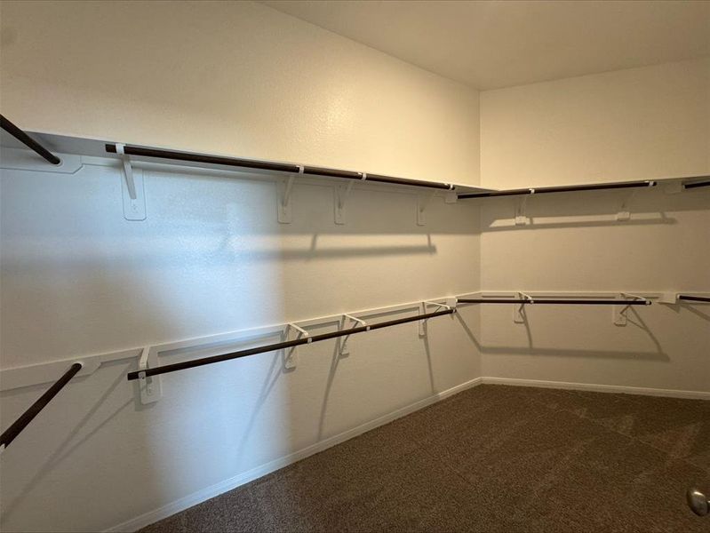 Huge walk-in closet in primary suite